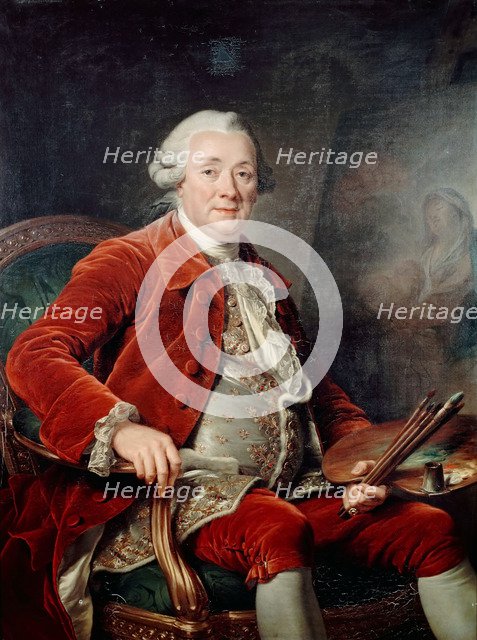 Portrait of Charles-Amédée-Philippe van Loo. Artist: Labille-Guiard, Adélaïde (1749-1803)