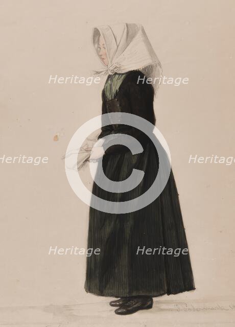 Woman in costume, 1840-1889. Creator: Per Sodermark.