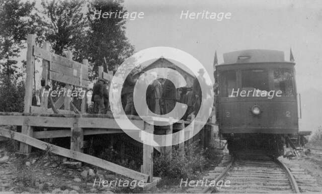 Railroad station, between c1900 and 1916. Creator: Unknown.
