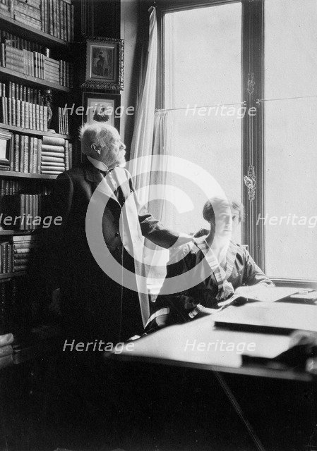 Alexander Onegin, Russian author and historian, and ballerina Tamara Karsavina, early 20th century.  Artist: Anon