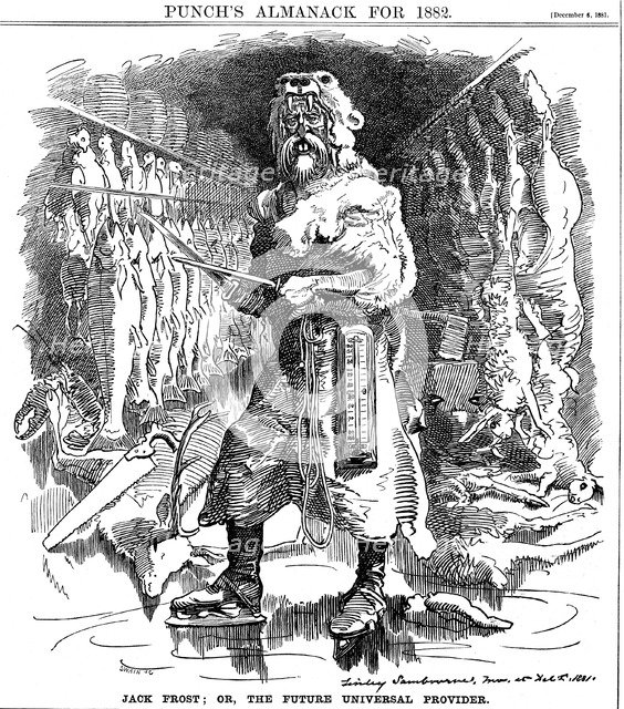 'Jack Frost; or, the Future Universal Provider', 1881. Artist: Unknown