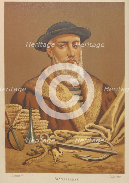Portrait of Ferdinand Magellan (1470-1521), 1879. Creator: Armet Portanell, José (1843-1911).