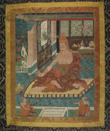 Painted Banner (Thangka) of Portrait of Sakya Pandita (1132 - 1251), c. 1800. Creator: Unknown.