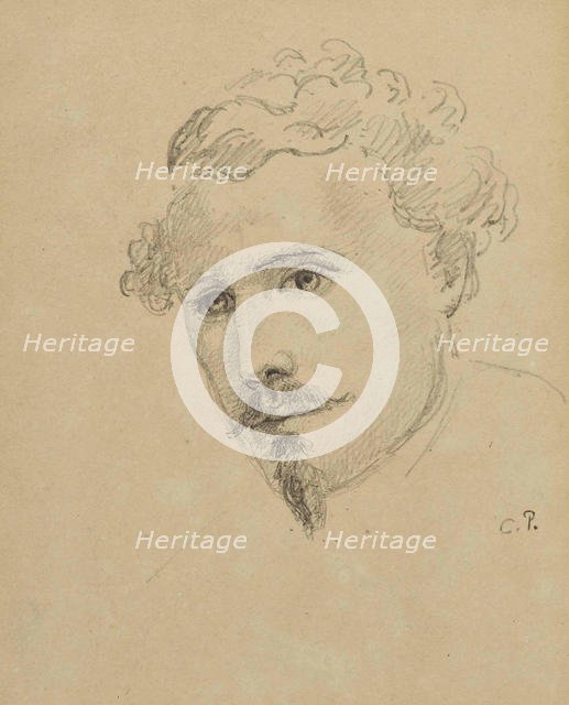 Self-Portrait, c. 1853. Creator: Pissarro, Camille (1830-1903).