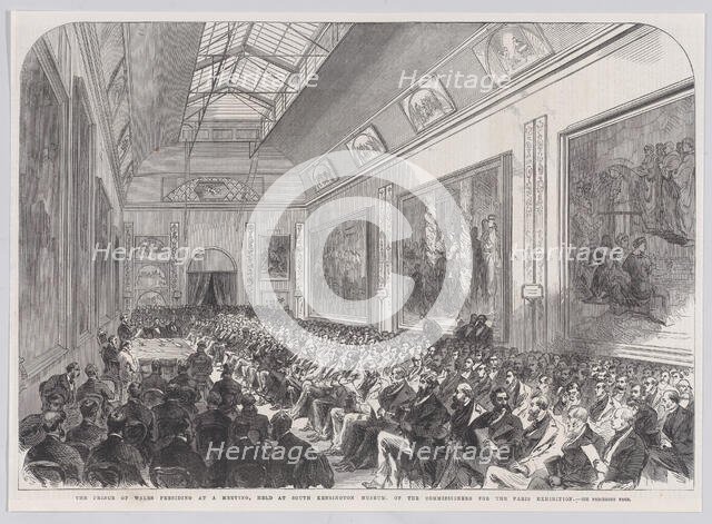 The Prince of Wales Presiding at a Meeting, held at South Kensington Museum, o..., January 19, 1867. Creator: Anon.