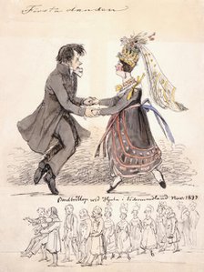"First Dance". "Farmer wedding at Hjula in Södermanland Nov. 1837", 1837. Creator: Fritz von Dardel.