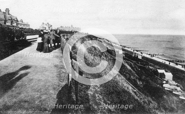 West Cliff and gardens, Felixstowe, Suffolk, early 20th century. Artist: Unknown