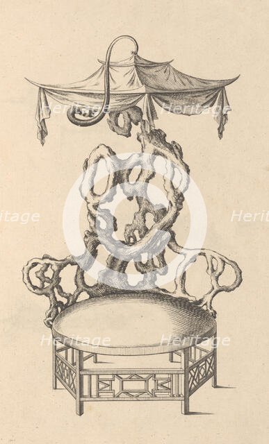 Plate 66. Arm Chair, 1754. Creator: Matthew Darly.