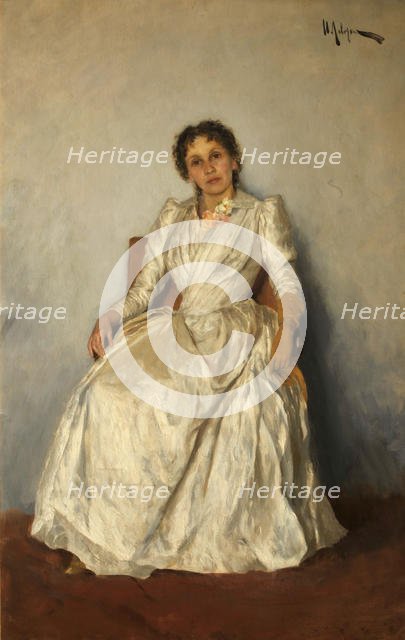 Portrait of Sophia Kuvshinnikova (1847-1907), 1888. Creator: Levitan, Isaak Ilyich (1860-1900).