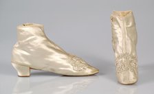 Evening boots, French, 1860-70. Creator: Unknown.