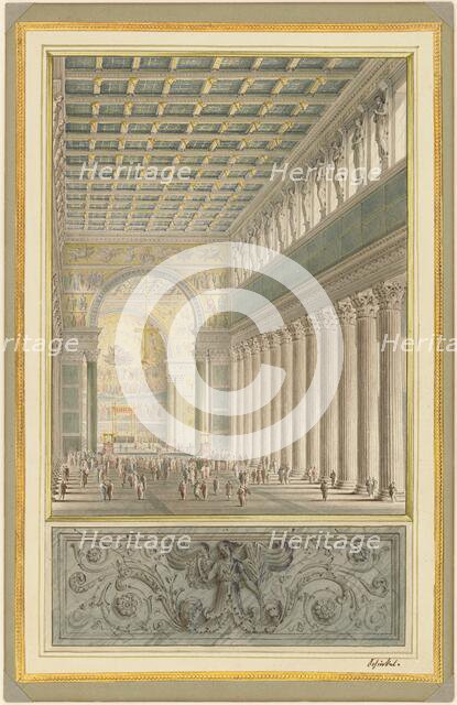 The Nave, Apse, and Crossing of a Cathedral for Berlin, 1827. Creator: Karl Friedrich Schinkel.