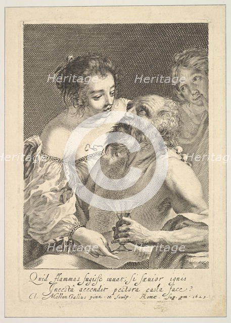 Lot and His Daughters, 1629. Creator: Claude Mellan.