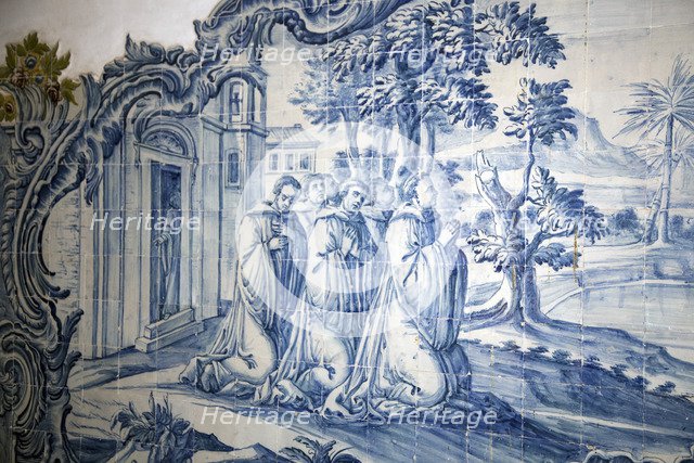 Painted ceramic tiles, Monastery of Alcobaca, Alcobaca, Portugal, 2009.  Artist: Samuel Magal
