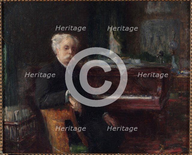 Portrait of Gabriel Fauré (1845-1924), composer, c1906. Creator: Henry Farre.