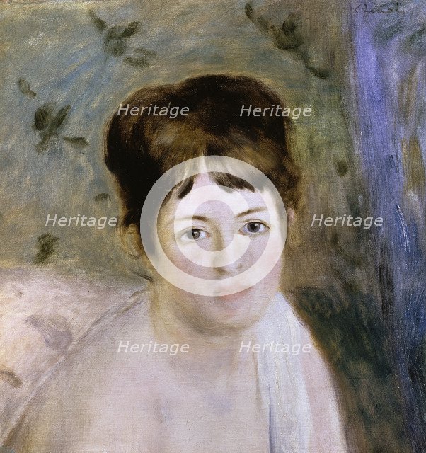 'Head of a Woman', c1876. Artist: Pierre-Auguste Renoir