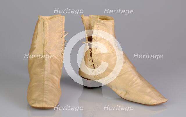 Walking boots, American, 1845-65. Creator: Unknown.