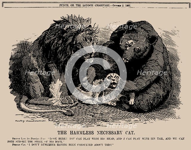 The Harmless Necessary Cat. Punch, 2 October 1907, 1907. Creator: Sambourne, Edward Linley (1844-1910).