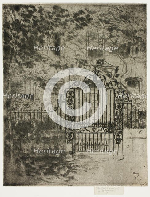 The Gate, Chelsea, 1889-90. Creator: Theodore Roussel.