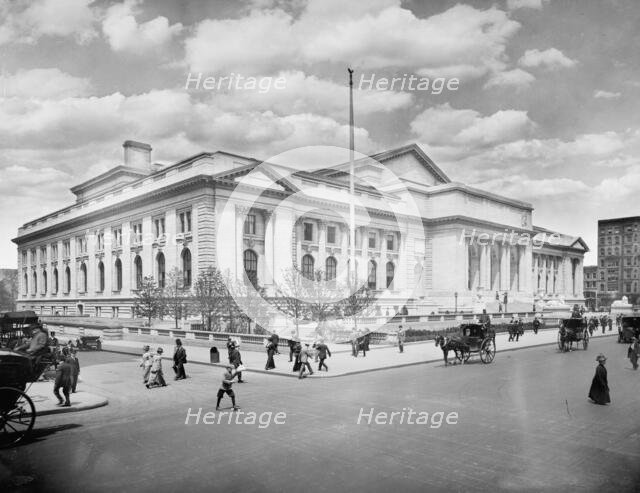 The New York Public Library building, c.between 1910 and 1920. Creator: Unknown.