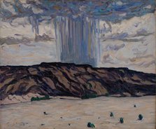 Cloudburst at Black Mesa, New Mexico, 1925. Creator: Allen Tucker.