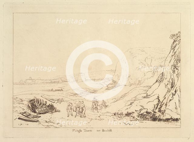 Martello Towers near Bexhill, Sussex (Liber Studiorum, part VII, plate 34), 1811. Creator: JMW Turner.