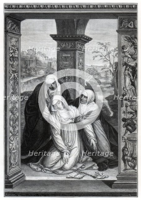 'Stigmatization of Saint Catherine of Siena', 1870. Artist: Unknown