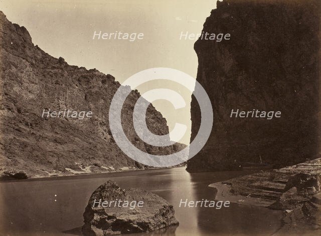 Black Cañon, Colorado River, Looking Below, Near Camp 7, 1871. Creator: Tim O'Sullivan.