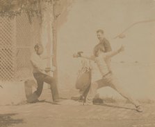 Edmund Quinn Fencing, 1880s., 1880s. Creator: Circle of Thomas Eakins.