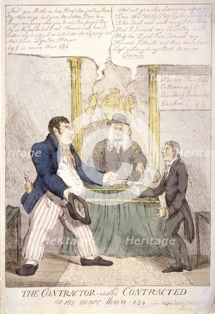 'The contractor and the contracted, or 195 more than 186', 1810. Artist: Anon