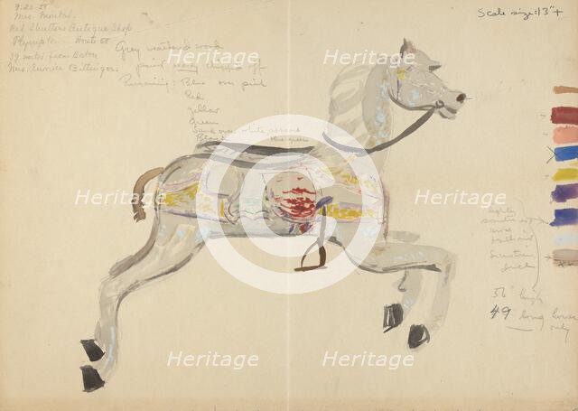 Carousel Horse (Study), 1938. Creator: Elizabeth Moutal.