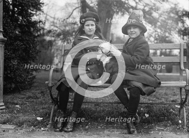 Dorothy Nagel, Daughter of Charles Nagel, left, with Beatrice Pitney, 1913. Creator: Harris & Ewing.