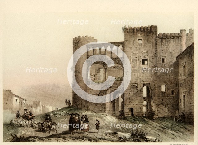 Castle of Alba de Tormes (Salamanca) with scenes of life and traditional costumes of the time.