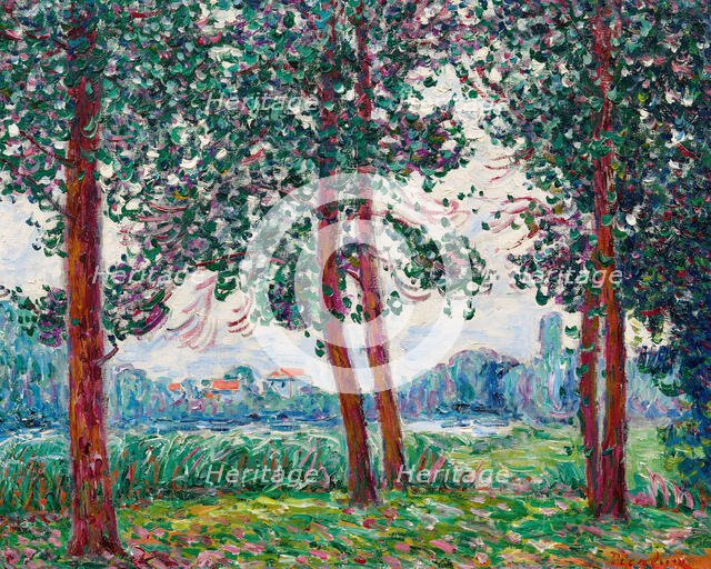 The poplars, Grez-sur-Loing, grey weather, c1907-1909. Creator: Picabia, Francis (1879-1953).