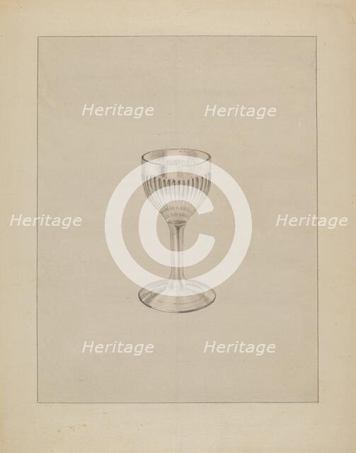 Wine Glass, c. 1936. Creator: Gertrude Lemberg.