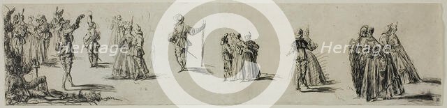 Sketches of Ladies and Gentlemen, Dancers, n.d. Creator: Unknown.