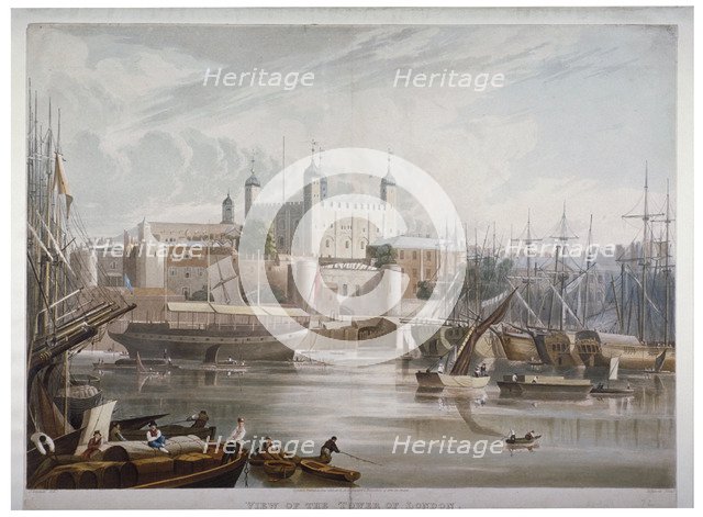 Tower of London, 1819.                                     Artist: Daniel Havell