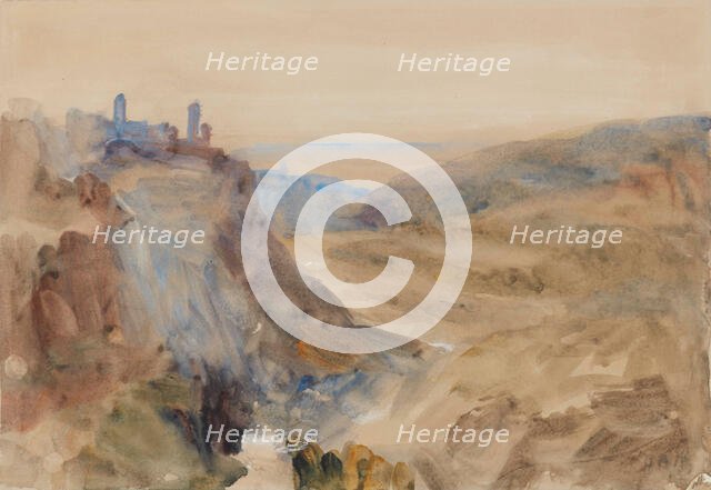 Tivoli, after Turner, c1820, (c1860s). Creator: Hercules Brabazon Brabazon.