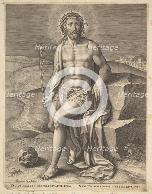 Christ Sitting on the Cold Stone, before ca. 1586. Creator: Hieronymous Wierix.