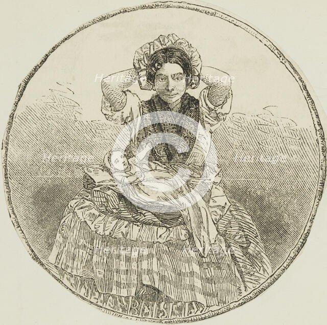 Woman with a baby, 1865.  Creator: Unknown.