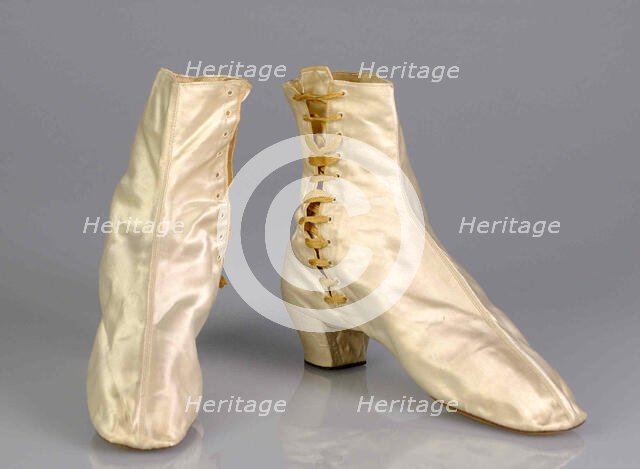 Evening boots, American, 1760-80. Creator: Unknown.