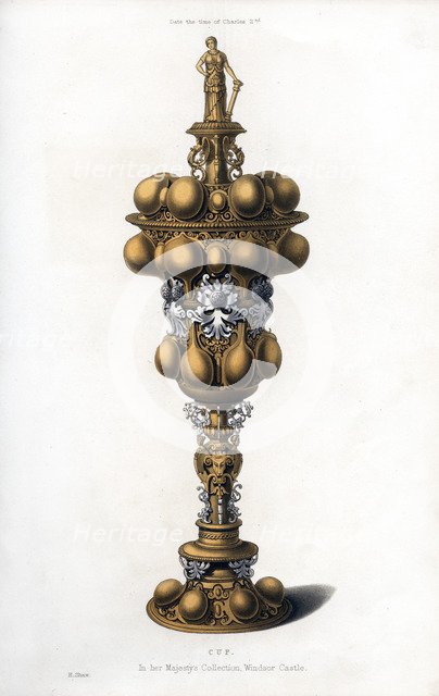 Cup, early 17th century, (1843).Artist: Henry Shaw
