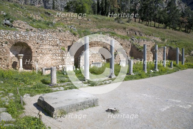 The Roman Agora in Delphi, Greece. Artist: Samuel Magal