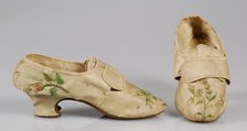 Shoes, possibly British, 1740-60. Creator: Unknown.