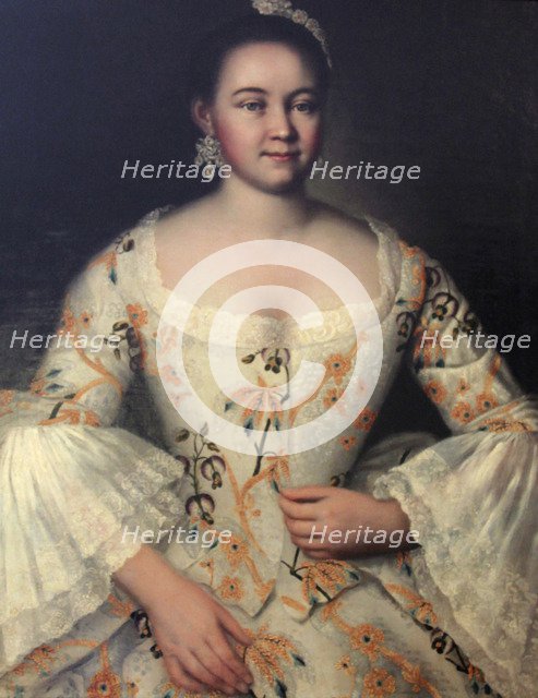'Stepanida Stepanovna Yakovleva', c1757-c1761. Artist: Ivan Vishnyakov