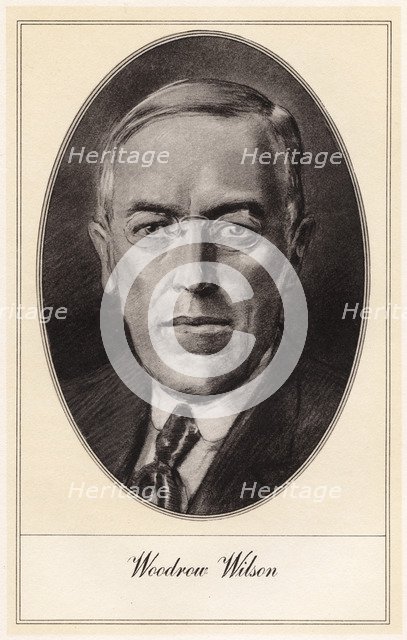 Woodrow Wilson, 28th President of the United States, (early 20th century). Artist: Gordon Ross