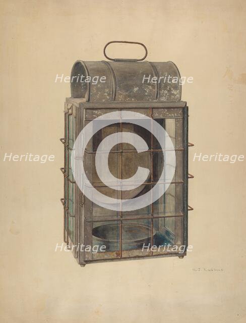 Ship's Lantern, c. 1942. Creator: Arthur Ringold.