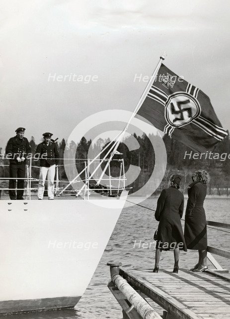 The German destroyer 'Max Schultz', Södertälje, Sweden, 1938. Artist: Karl Sandels