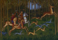 Hunting Scene. Artist: Stelletsky, Dmitri Semyonovich (1875-1947)