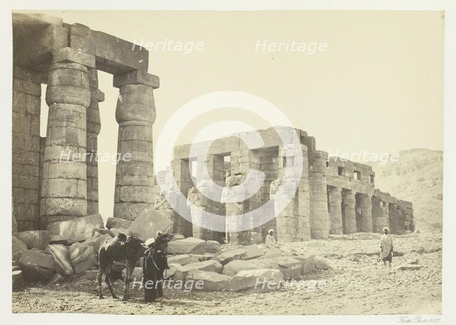 The Memnonium, Thebes, from the Plain, 1857. Creator: Francis Frith.