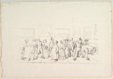 The Public at an Exhibition, 1831. Creator: Johann Gottfried Schadow.